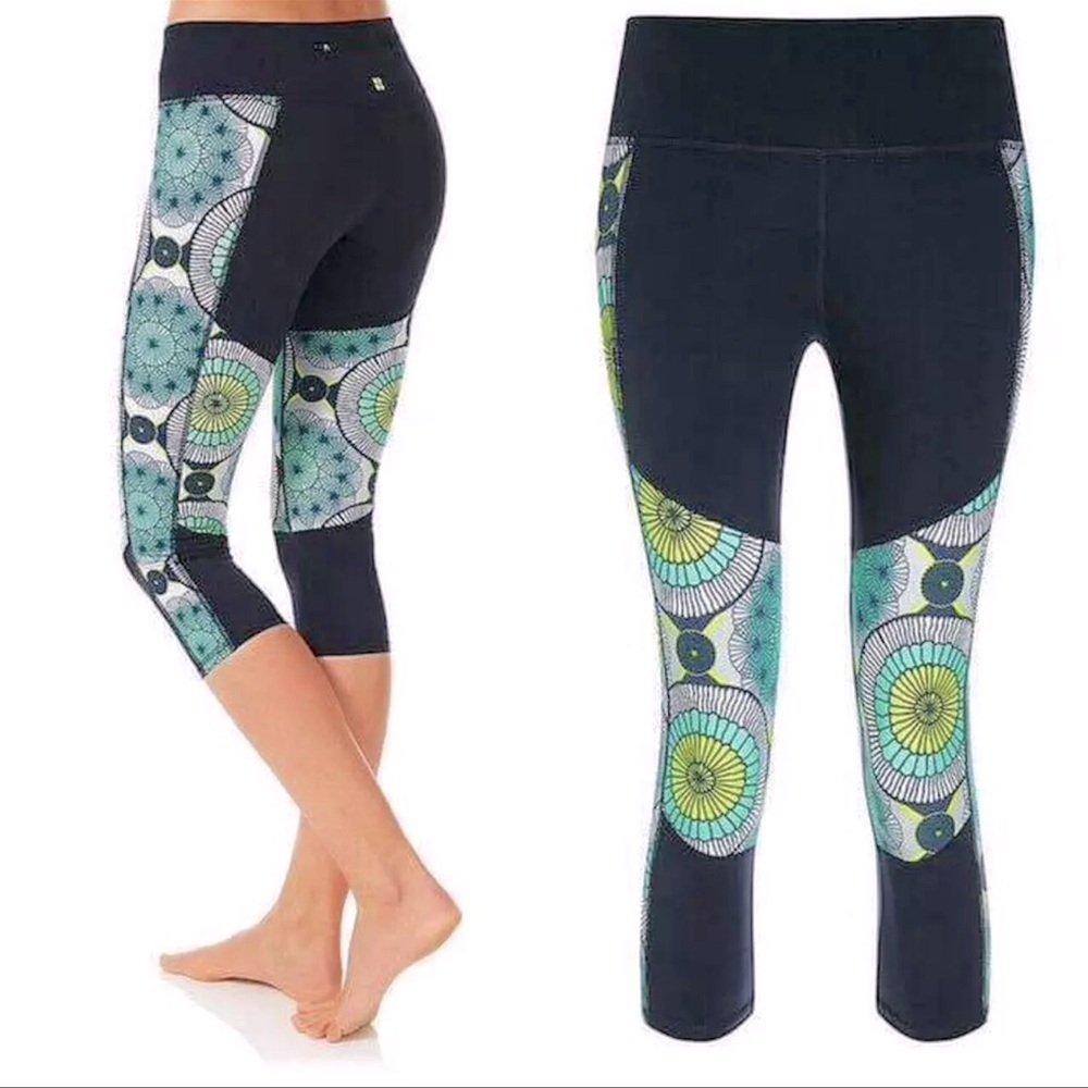 Sweaty Betty Cropped Yoga Athletic Workout Boho Sunrise Leggings Size Small S